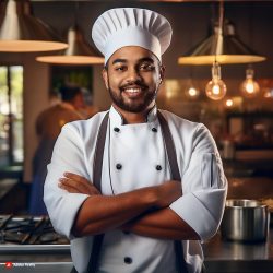 Firefly homme chef dans la cuisine avec un sourire 59794 (2) Firefly homme chef dans la cuisine avec un sourire 59794 (2)